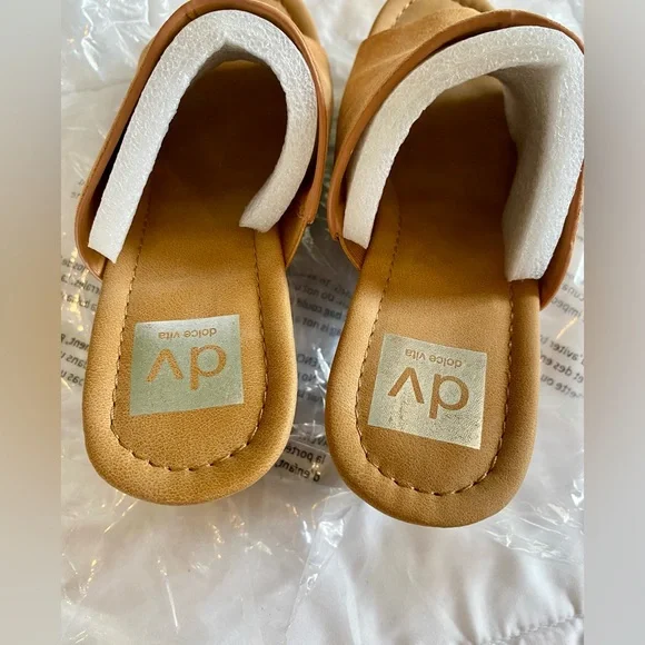 New Dolce Vita Tan Platform Mules size 7.5M - Picture 4 of 7